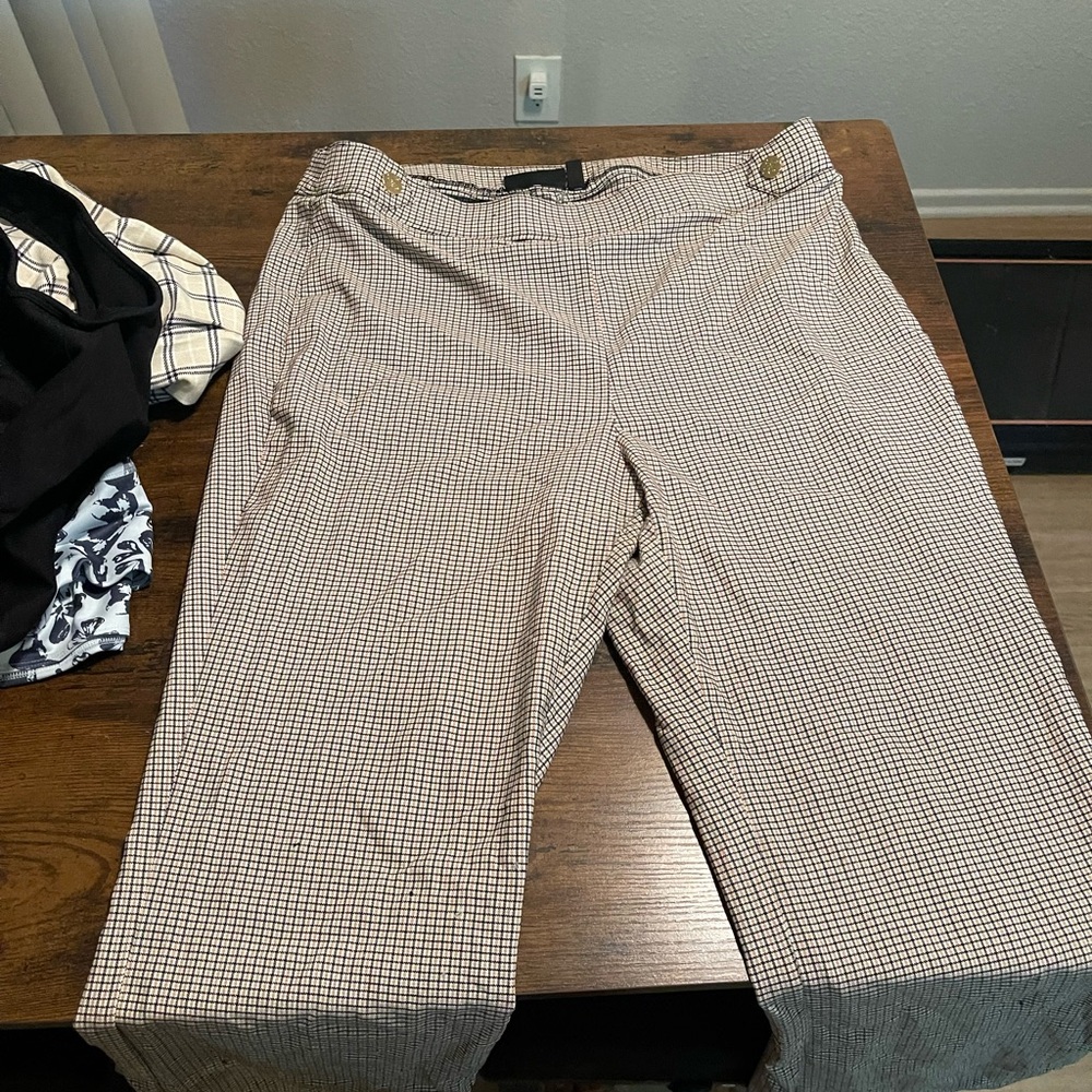 Checkered Rafaella Pants Size 16